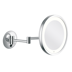 Aliseo LED City Light Kosmetikspiegel mit Doppel-Schwenkarm, Variante: Doppel-Schwenkarm, Farbe: Chrom