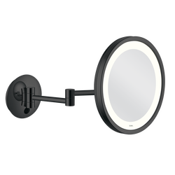 Aliseo LED City Light Kosmetikspiegel mit Doppel-Schwenkarm - Schwarz, Variante: Doppel-Schwenkarm, Farbe: Schwarz