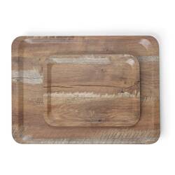 Hendi Serviertablett aus Melamin mit Holzoptik, Holz 330x430 mm, Farbe: Holz, Größe: 330x430