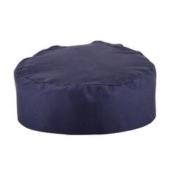 Weißes Helmkäppchen dunkelblau