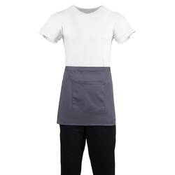 Whites kurze Bistroschürze grau