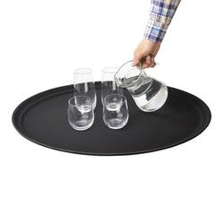 Olympia Kristallon Polypropylen Antirutsch Serviertablett oval 68,5cm