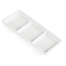 Olympia Whiteware dreifache Präsentierschalen