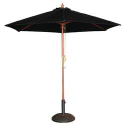 Bolero runder Sonnenschirm schwarz 2,5m