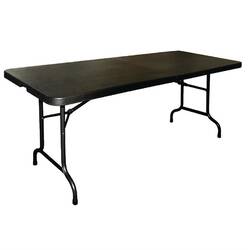 Bolero rechteckiger Klapptisch schwarz 183cm