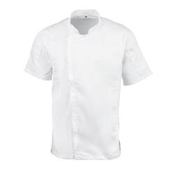 Chef Works Springfield Herrenkochjacke kurze Ärmel weiß XL, Kleidergröße: XL, Farbe: Weiß