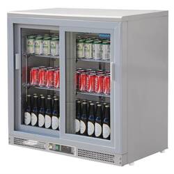 Polar Serie G Barkühlschrank silberfarbig 180 Flaschen