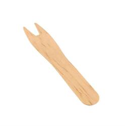 Fiesta Compostable Einweg-Holzbesteck Pommes-Frites-Gabel Biologisch abbaubar