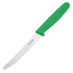 Hygiplas Tomatenmesser mit Wellenschliff 10cm grün