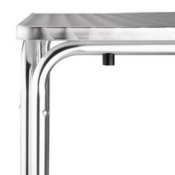 Bolero quadratischer Bistrotisch Edelstahl 4 Beine 60cm
