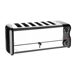 Rowlett Esprit 6 Slot Toaster Jet Black mit Sandwichkäfig