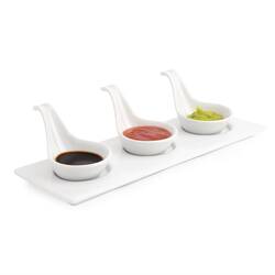 Olympia Whiteware löffelförmige Minidipschalen 5,5cm