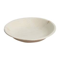 Fiesta Compostable biologisch abbaubare tiefe runde Palmblattteller 17,5cm (100 Stück)