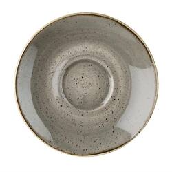 Churchill Stonecast Runde Cappuccino-Untertassen Pfefferkorngrau 158 mm