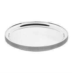 Olympia rundes Serviertablett Edelstahl 40,5cm