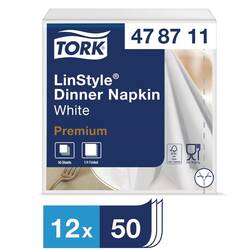 Tork LinStyle Dinnerservietten weiß 40cm