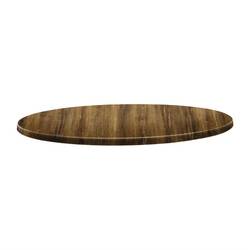 Topalit Classic Line runde Tischplatte Atacama Kirschenholz 80cm
