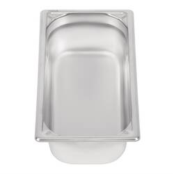 Vogue Strapazierfähiger GN-Behälter 1/3 Edelstahl 100mm