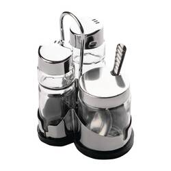 Comas Menage Set für Salz, Pfeffer und Senf
