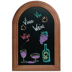 Securit Rondo Wandtafel Mahagonioptik 50 x 35cm