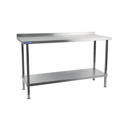 Holmes Wandtisch aus Edelstahl mit Aufkantung 1200 mm