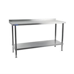 Holmes Wandtisch aus Edelstahl mit Aufkantung 1500 mm