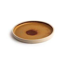 Olympia Canvas flacher runder Teller siena-rost 18cm