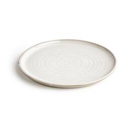 Olympia Canvas runder Teller mit schmalem Rand weiß 26,5cm