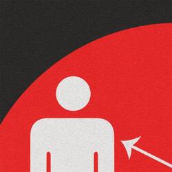 People Social Distancing Bodenmatte Rot