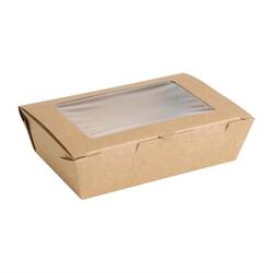 Fiesta Recycelbare Salatbox mit PET-Fenster 700ml (Packung mit 200 Stück)