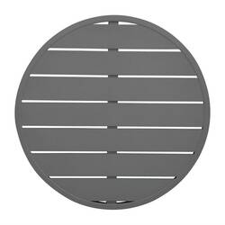 Bolero dunkelgraue runde Aluminium Tischplatte 580mm