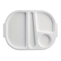 Olympia Kristallon Polycarbonat-Tabletts mit Fächern 32,2x23,6cm weiß