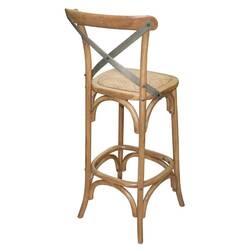 Bolero Barhocker aus Holz mit Rückenlehne