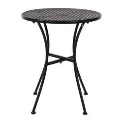 Bolero runder Bistrotisch in schlankem Design Stahl schwarz 60cm