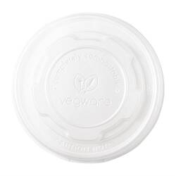Vegware kompostierbare flache Deckel für Suppen- und Universalbecher 23cl