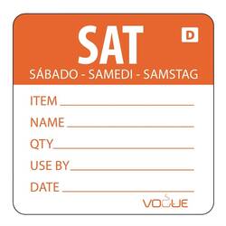 Vogue auflösbare Etiketten Samstag orange