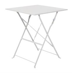 Bolero quadratischer klappbarer Terrassentisch Stahl grau 60cm