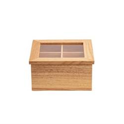 Olympia Mini Teebox aus Gummibaumholz