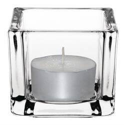 Olympia quadratische Teelichthalter Glas klar 