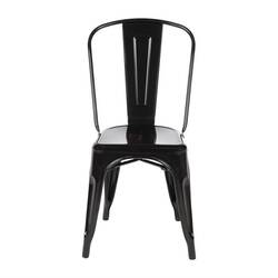 Bolero Bistrostuhl aus Stahl schwarz (4er Pack)