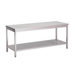 Gastro M Arbeitstisch aus Edelstahl mit Regalboden 100cm