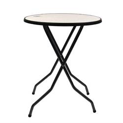 Barcelona runder klappbarer Stehtisch Metall grau 85cm