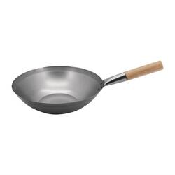 Vogue Wok aus Stahl mit flachem Boden 330mm