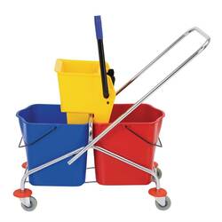 Jantex doppelter Moppeimer mit Mopppresse 2 x 23L