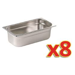 Vogue GN-Behälter Set 8x GN1/3 100mm