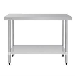 Vogue Edelstahl Arbeitstisch mit Regalboden 120 x 60cm
