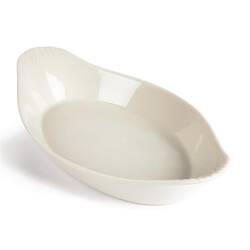 Olympia Ivory ovale Gratinschalen mit Griffen 22,8 x 13cm