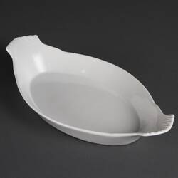 Olympia Whiteware ovale Gratinschalen weiß 36 x 19,9cm