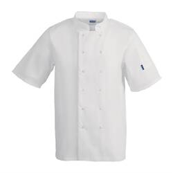 Whites Vegas Kochjacke kurze Ärmel weiß XXL, Kleidergröße: XXL, Farbe: Weiß