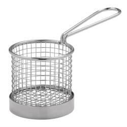 Olympia rundes Frittierkörbchen mit Stiel Edelstahl 8cm